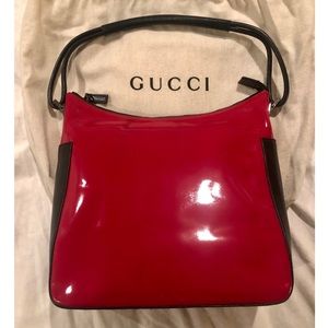 Gucci Cherry Red Patent Leather Handbag